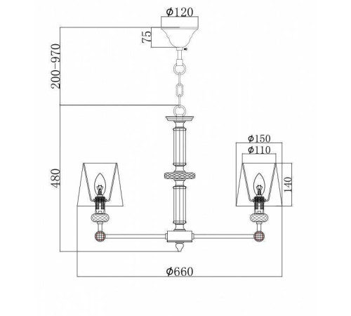Подвесная люстра Maytoni Riverside MOD018PL-06CH
