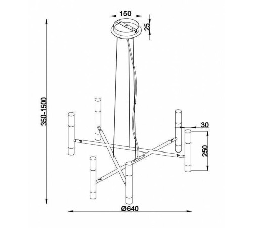 Подвесной светильник Maytoni Vigo MOD031PL-12B
