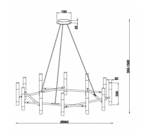 Подвесной светильник Maytoni Vigo MOD031PL-24B