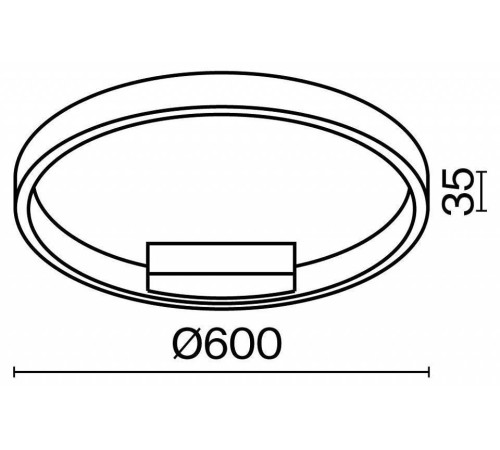 Накладной светильник Maytoni Halo LED 35 Вт латунь MOD058CL-L35BSK