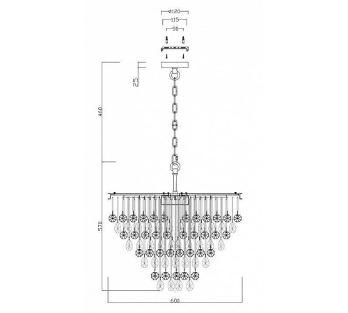 Подвесная люстра Maytoni Linn MOD091PL-07G
