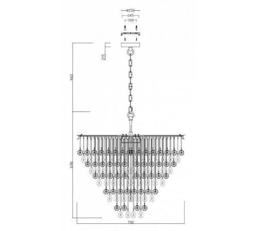 Подвесная люстра Maytoni Linn MOD091PL-09CH