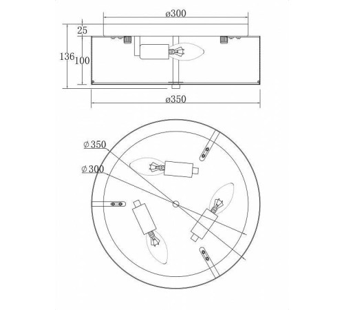 Накладной светильник Maytoni Ripple MOD096CL-03CH
