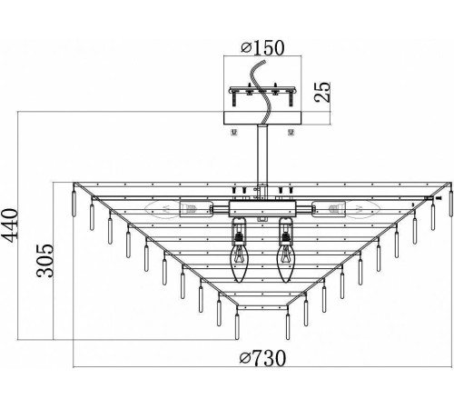Люстра на штанге Maytoni Mazzo MOD130CL-14G