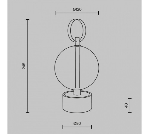 Настольная лампа декоративная Maytoni Double Moon MOD478RL-L3B3K