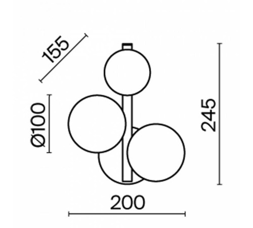 Бра Maytoni Dallas MOD545WL-03G