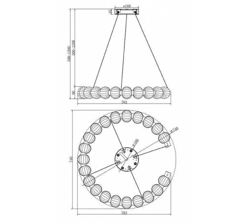 Подвесной светильник Maytoni Amulet MOD555PL-L26CH4K