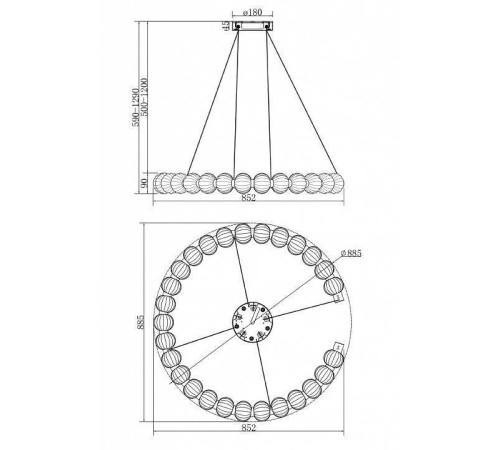 Подвесной светильник Maytoni Amulet MOD555PL-L30CH4K