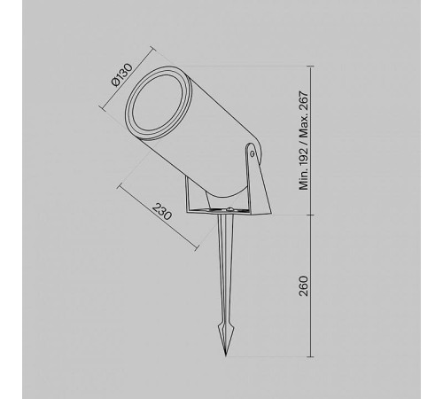 Уличный наземный светильник Maytoni Bern O050FL-L30W3K