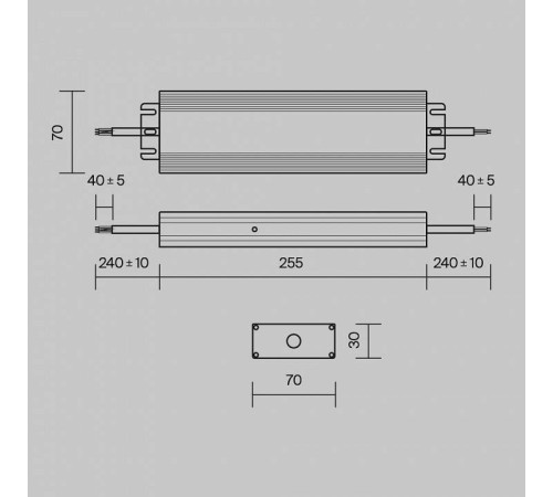 Блок питания с проводом Maytoni Power Supply Magnetic PSL008-200W-48V-IP67
