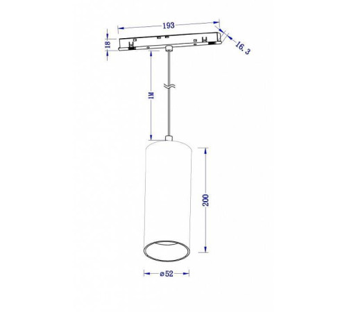 Подвесной светодиодный светильник Maytoni Focus LED 12 Вт 3000 К черный TR041-4-12W3K-M-DS-B