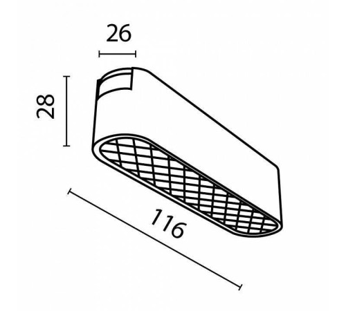 Накладной светильник Maytoni Basis Grid TR084-1-6W3K-B