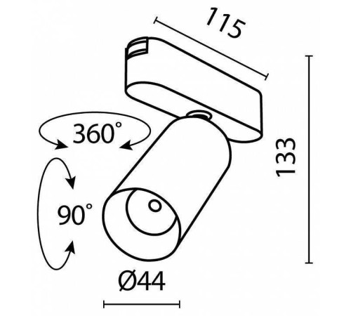 Светильник на штанге Maytoni Focus LED TR103-1-12W4K-M-B
