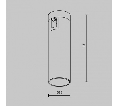 Накладной светильник Maytoni Focus Led TR143-1-5W3K-W-PT