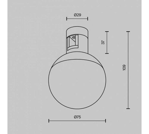 Накладной светильник Maytoni Luna TR149-1-5W3K-B