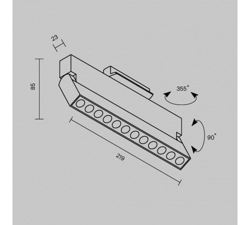 Накладной светильник Maytoni Points 12 Вт CCT белый TR224-1-12WCCT-M-W