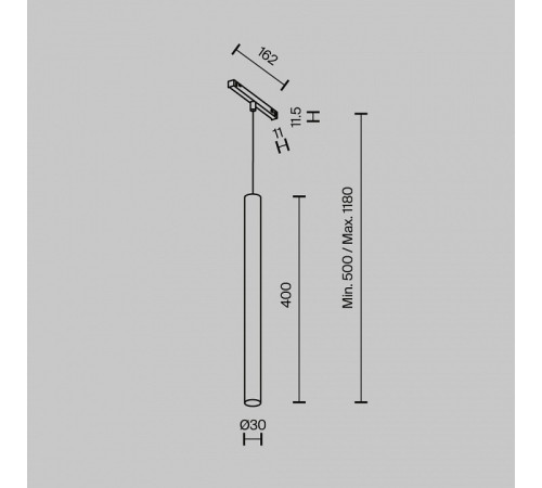 Подвесной светильник Maytoni Technical Focus Led TR245-7W4K-B