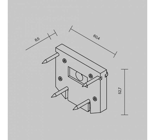 Заглушка для трека Maytoni Accessories for tracks Exility TRA034D-EC-422W