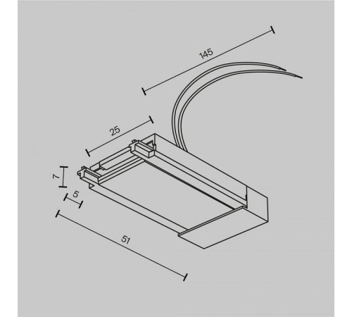 Токопровод концевой Maytoni Accessories for tracks Radity TRA084B-11W