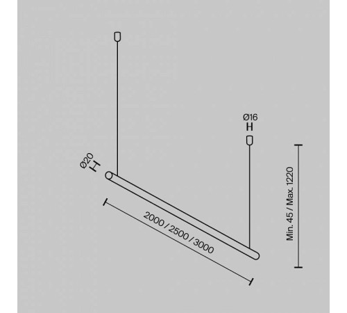 Подвес для треков-ремней Maytoni Accessories for system Parity TRA130SWK-B
