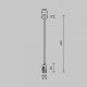 Основание на штанге Maytoni Accessories for tracks Flarity TRA158C-BL1-PT