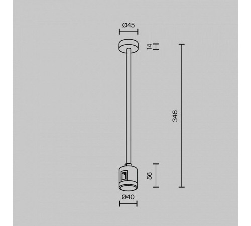 Основание на штанге Maytoni Accessories for tracks Flarity TRA158C-IPC1-PT