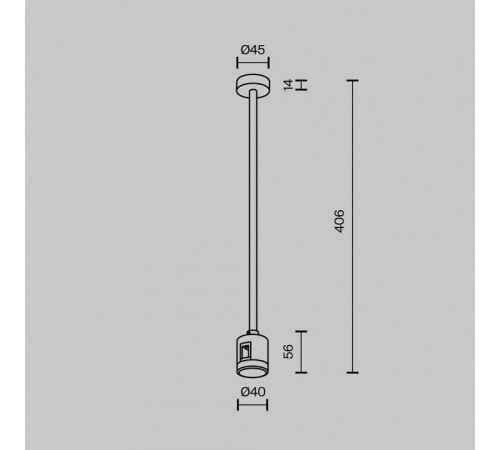 Основание на штанге Maytoni Accessories for tracks Flarity TRA158C-IPCL1-PT