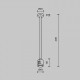 Основание на штанге Maytoni Accessories for tracks Flarity TRA158C-IPCL1-PT