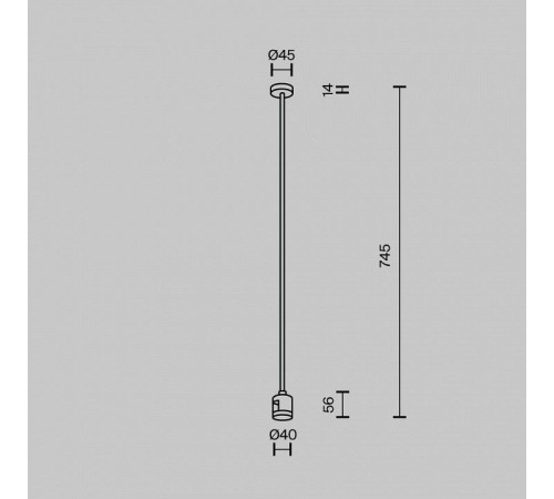 Основание на штанге Maytoni Accessories for tracks Flarity TRA159C-IPC1-PT