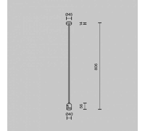 Основание на штанге Maytoni Accessories for tracks Flarity TRA159С-IPCL1-B