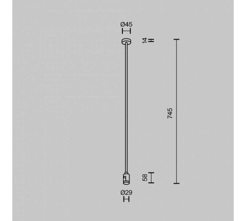 Основание на штанге Maytoni Accessories for tracks Flarity TRA159С-S1-BS