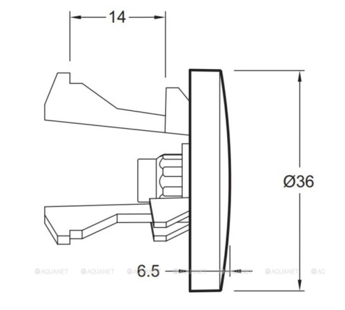 Заглушка для перелива раковины Jacob Delafon хром E4061-CP