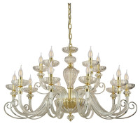Подвесная люстра Newport ANNETTE 8620+5/C mat.soft gold clear