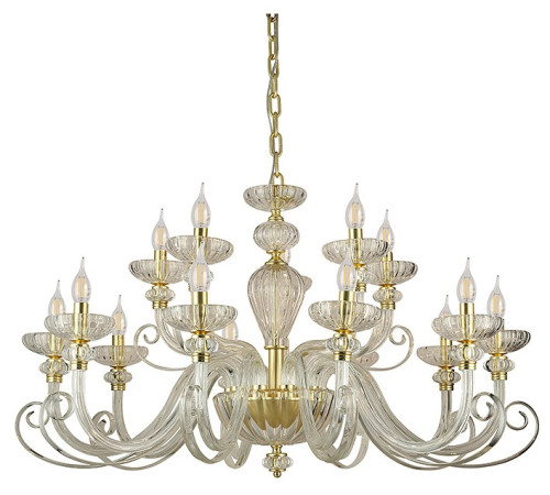 Подвесная люстра Newport ANNETTE 8620+5/C mat.soft gold clear