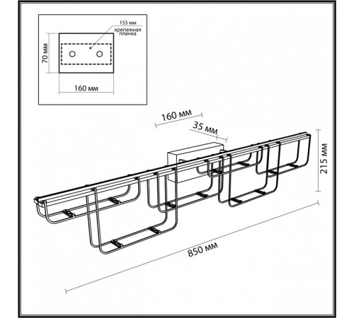 Накладной светильник Odeon Light ZAHA 7059/12WL
