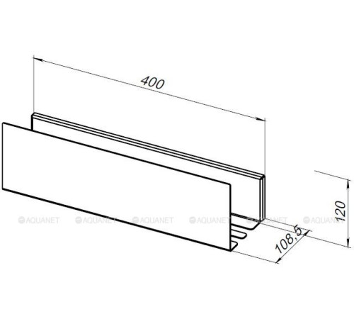 Полка Aquanet Магнум 400х120х100 мм белый матовый 00302230