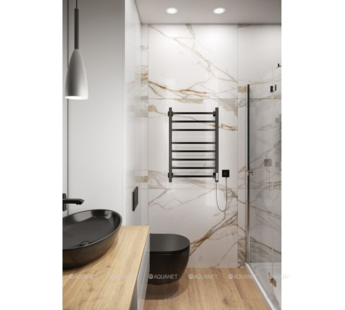 Полотенцесушитель электрический Ника STEP-1 80/50 (U) черный матовый RAL 9005 00325258