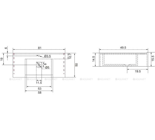 Раковина Dolomite Алое 80 с вкладышем 00237474