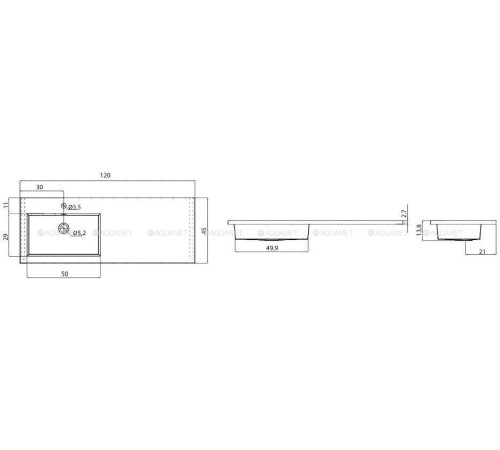 Раковина Dolomite Джерси 120 L 00237513