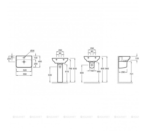 Раковина Jacob Delafon Struktura 55x40 см EGE112-00