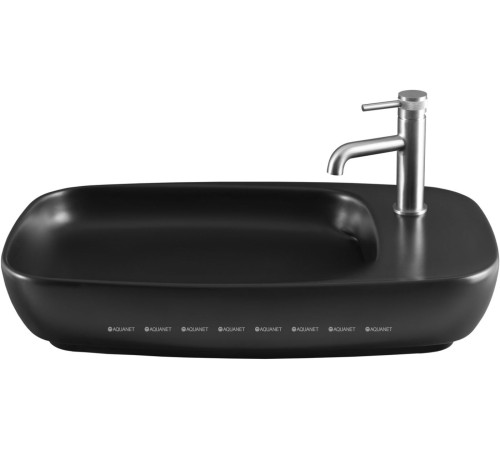 Раковина накладная Allen Brau LIBERTY 2 с щелевым сливом 700x426 мм черный матовый 4.32012.31