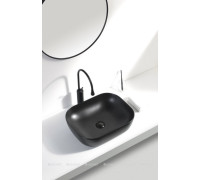 Раковина накладная керамическая Aquanet Lake 1 500х395х145 мм черный матовый LAKE-1-MB