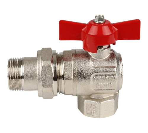 Кран шаровой Itap IDEAL 298 угловой полнопроходной с американкой 3/4 бабочка 2980034