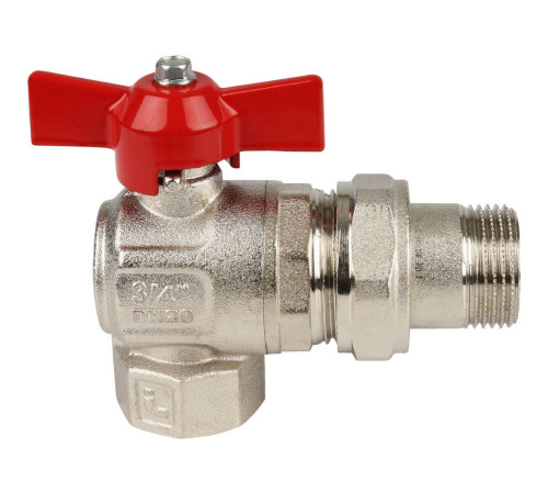 Кран шаровой Itap IDEAL 298 угловой полнопроходной с американкой 3/4 бабочка 2980034