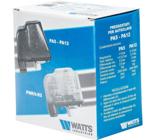 Реле давления Watts PA 5 MI 1-5 бар 10013340