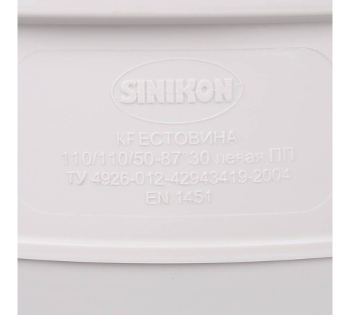 Крестовина двухплоскостная SINIKON КОМФОРТ ПЛЮС 110x110x50 мм 87° левая 512033.K
