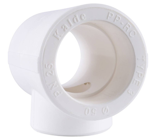 Тройник переходной Kalde 50x32x50 мм полипропиленовый белый 3212-tio-503250
