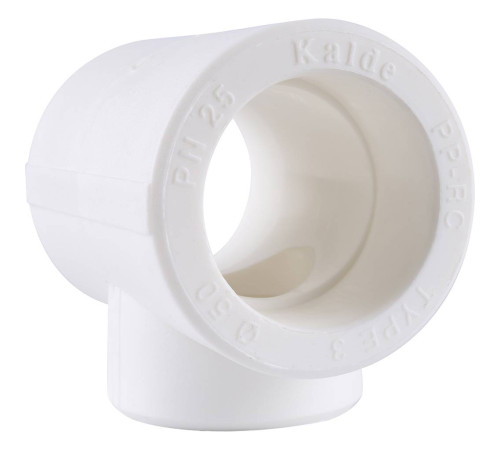 Тройник переходной Kalde 50x40x50 мм полипропиленовый белый 3212-tio-504050