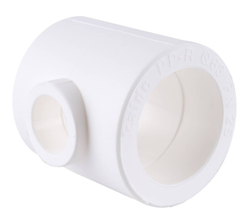 Тройник переходной Kalde 63x32x63 мм полипропиленовый белый 3212-tio-633263