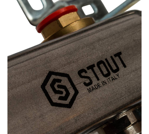 Коллектор из нержавеющей стали в сборе без расходомеров STOUT 4 выхода SMS-0912-000004